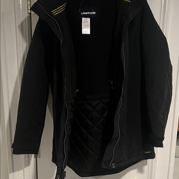 Lands' End Classic Black Coat - Picture 3 of 7